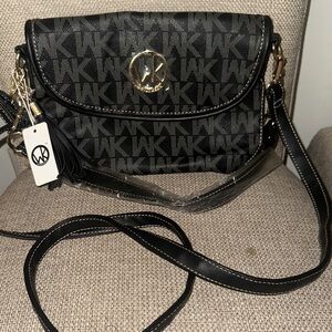 Stylish Black and Gray Wendy Keen Crossbody Bag